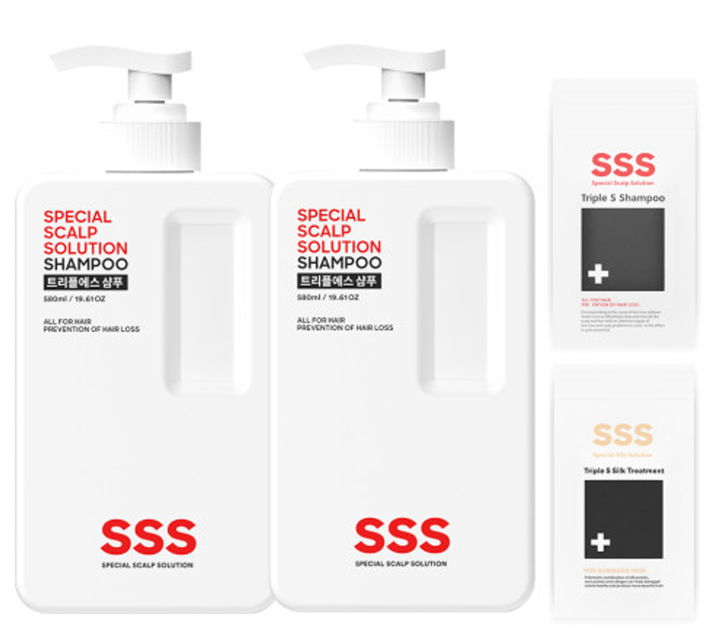 [Nasil_Family] KFDA certified _ SSS Subacid Shampoo (580ml / 19.61oz) x 2EA _ Scalp care, Dandruff care, Strengthening hair _ Made In Korea
